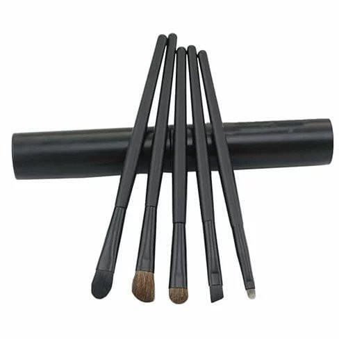 Color: Basic Black - The Beautiful Traveler Makeup Brush Set in a compact Travel case
