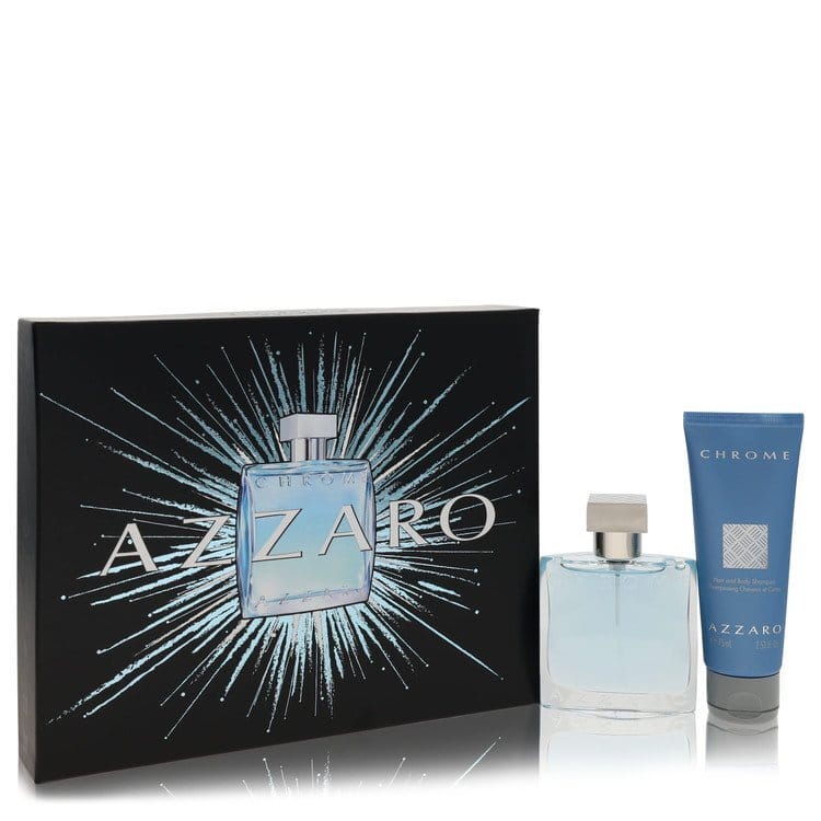 Chrome by Azzaro Gift Set -- 1.7 oz Eau De Toilette Spray + 2.5 oz All Over Shampoo (Men)
