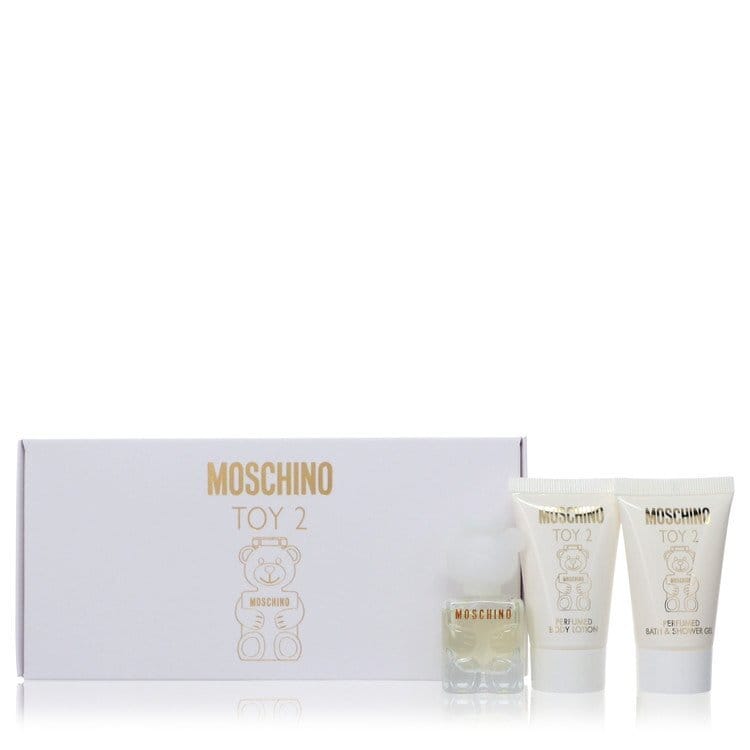 Moschino Toy 2 by Moschino Gift Set -- .17 oz Mini EDP Spray + .8 oz Body Lotion + .8 oz Shower Gel (Women)
