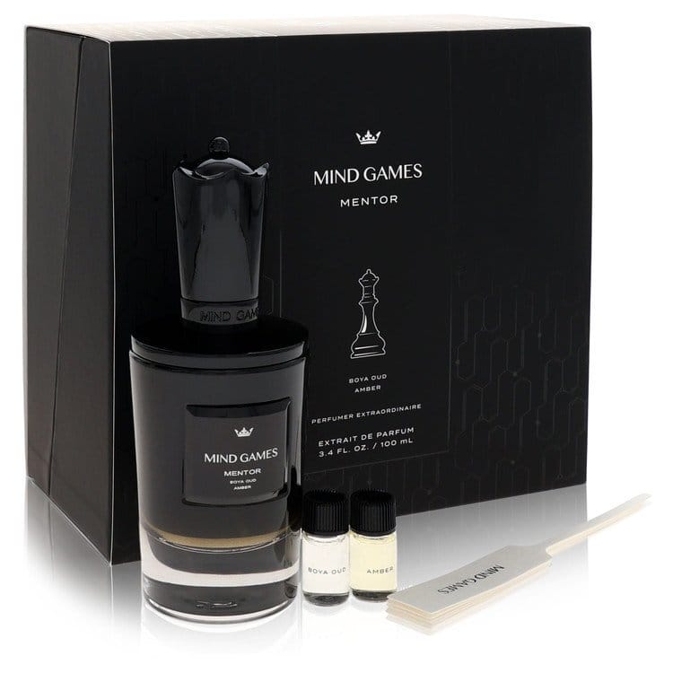 Mind Games Mentor by Mind Games Gift Set -- 3.4 oz Extrait De Parfum Spray + 2 x 0.10 Mini EDP (Women)