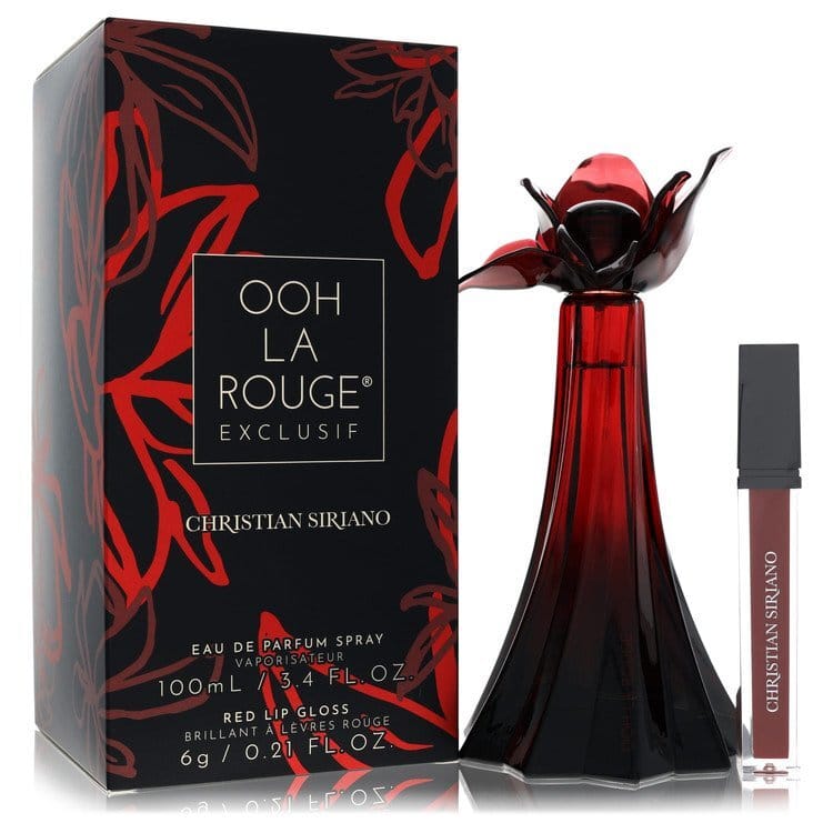 Christian Siriano Ooh la Rouge Exclusif by Christian Siriano Eau De Parfum Spray + 0.21 oz Red Lip Gloss 3.4 oz (Women)