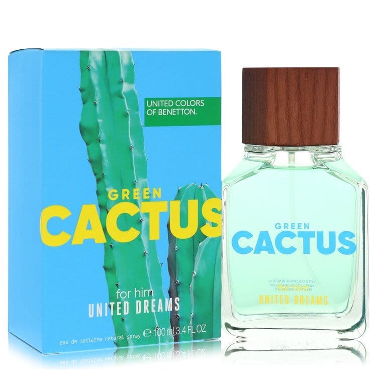 United Dreams Green Cactus by Benetton Eau De Toilette Spray 3.4 oz (Men)