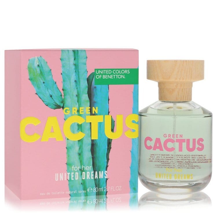 United Dreams Green Cactus by Benetton Eau De Toilette Spray 2.7 oz (Women)