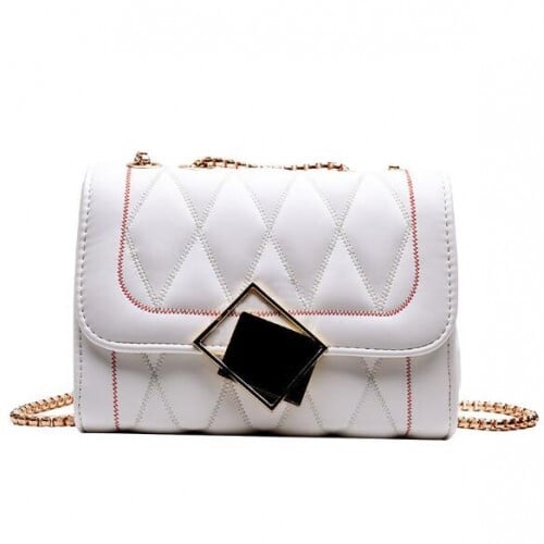 (2 Colors Available) Lattice Stitching Elegant Lady Korean Fashion Handbag/ Shoulder Bag