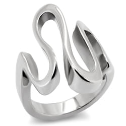 Women's Ring, Stainless Steel, Abstract Design, Wavy Ring, Modern Style
