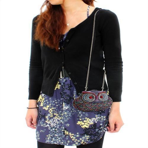 LO2368 - Ruthenium White Metal Clutch with Top Grade Crystal in Multi Color - Image 6