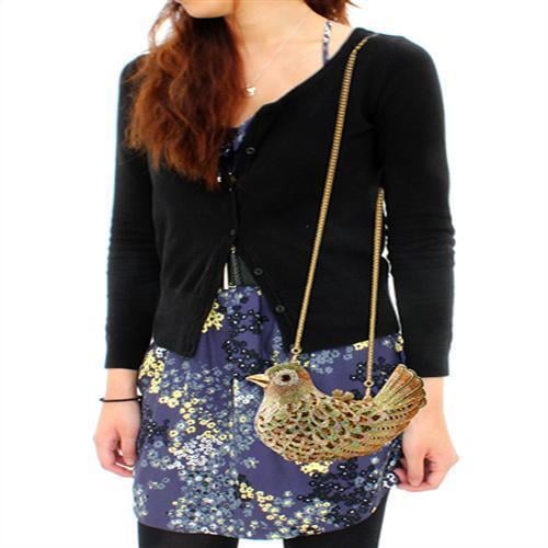 LO2378 - Gold White Metal Clutch with Top Grade Crystal in Multi Color - Image 6