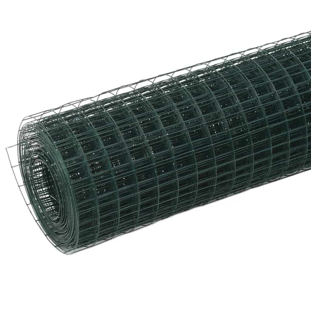Chicken Wire Fence Steel with PVC Coating 82'x4.9'Green - Image 2