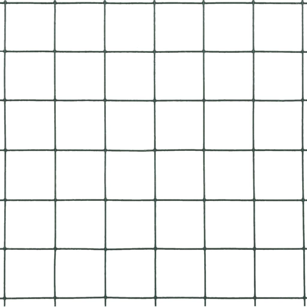 Chicken Wire Fence Steel with PVC Coating 82'x4.9'Green - Image 4
