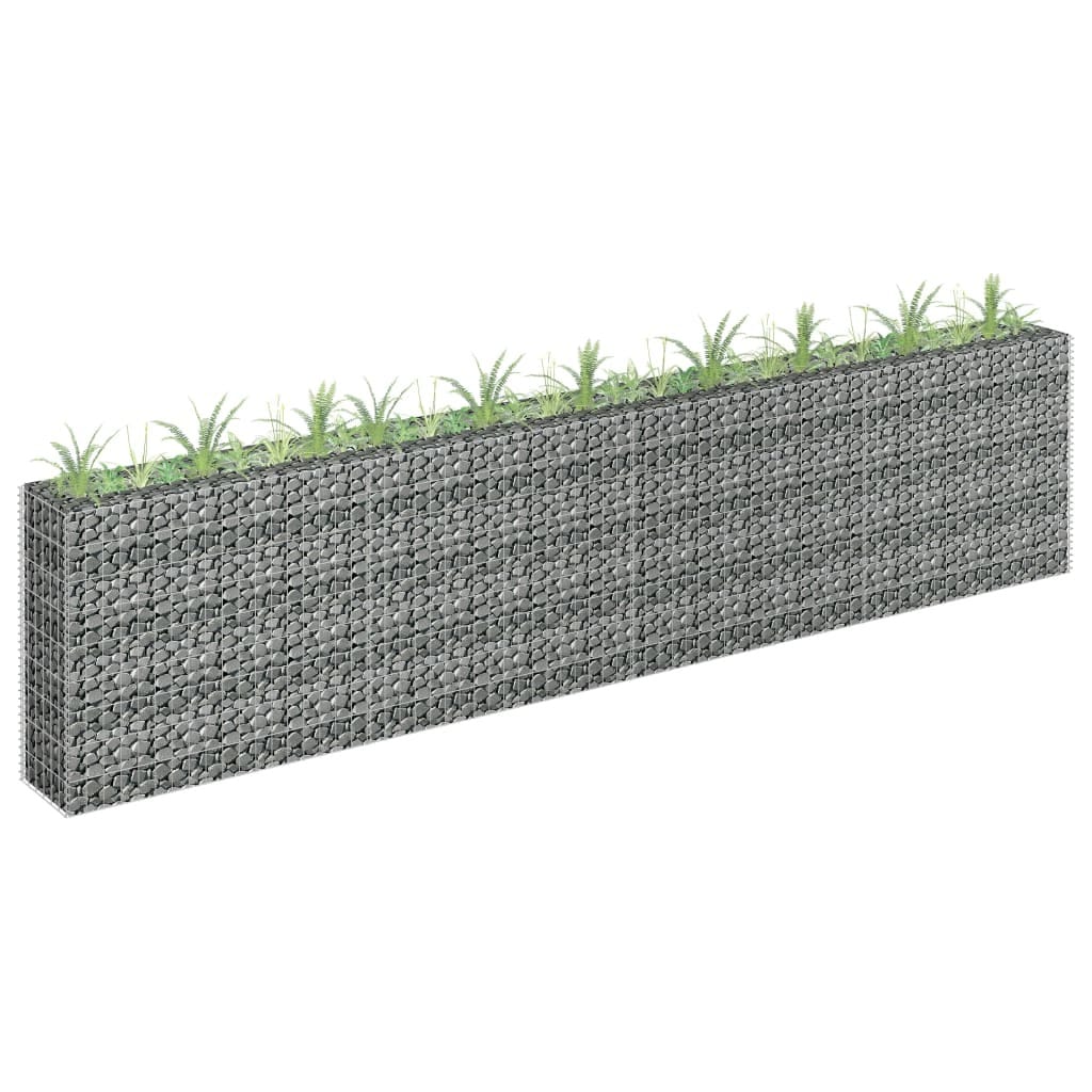 Gabion Raised Bed Galvanized Steel 141.7"x11.8"x35.4