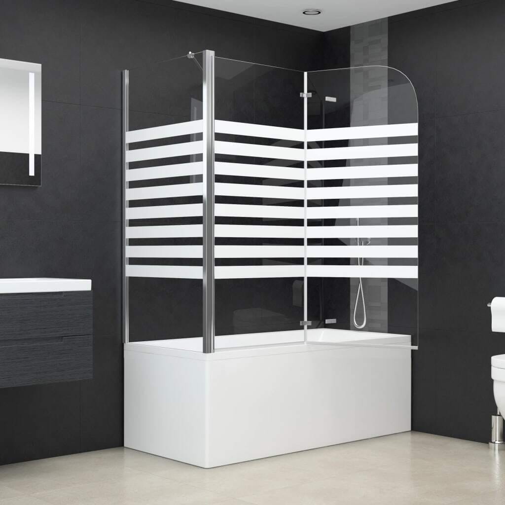 Bath Enclosure 47.2"x26.8"x51.2" Tempered Glass Stripe - Image 6