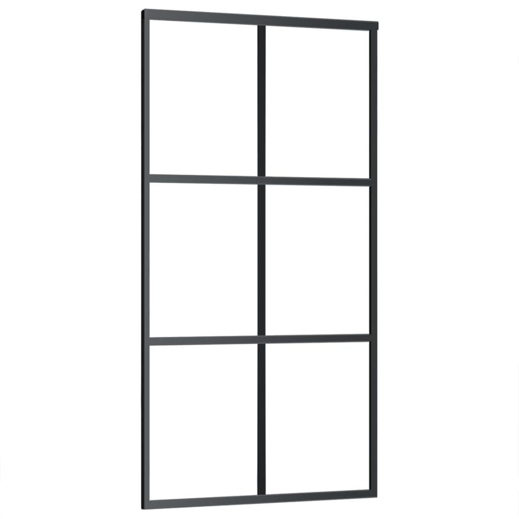 Sliding Door ESG Glass and Aluminum 40.2"x80.7" Black - Image 2