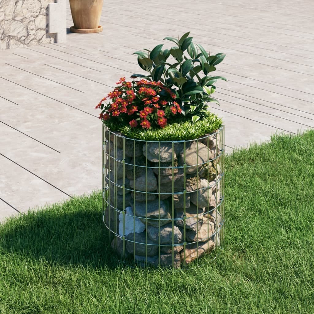 Circular Gabion Pole Galvanized Steel 19.7"x19.7