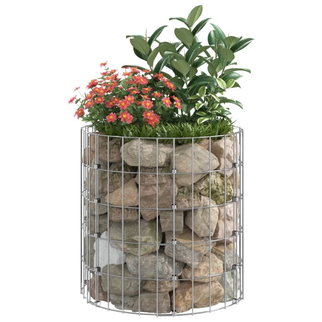 Circular Gabion Pole Galvanized Steel 19.7"x19.7 - Image 6