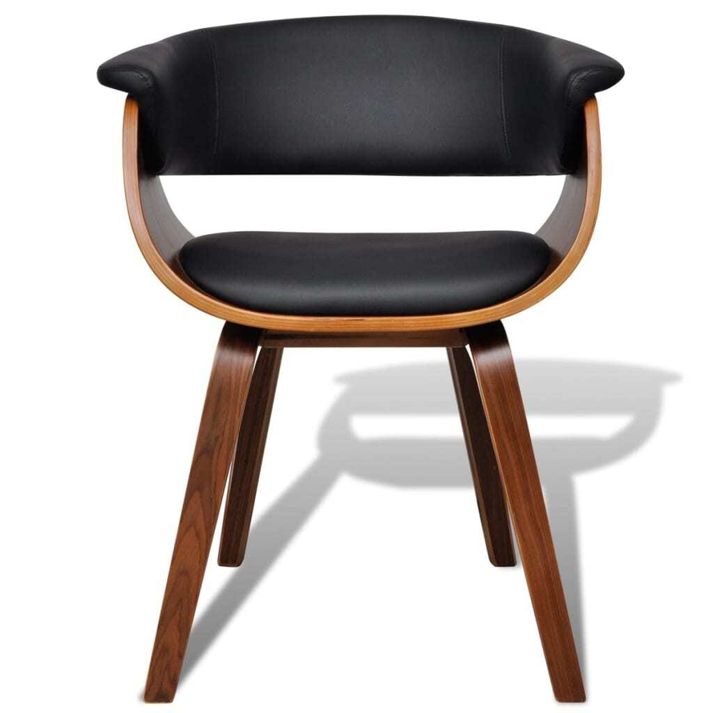 Dining Chair Bent Wood and Faux Leather - Image 2