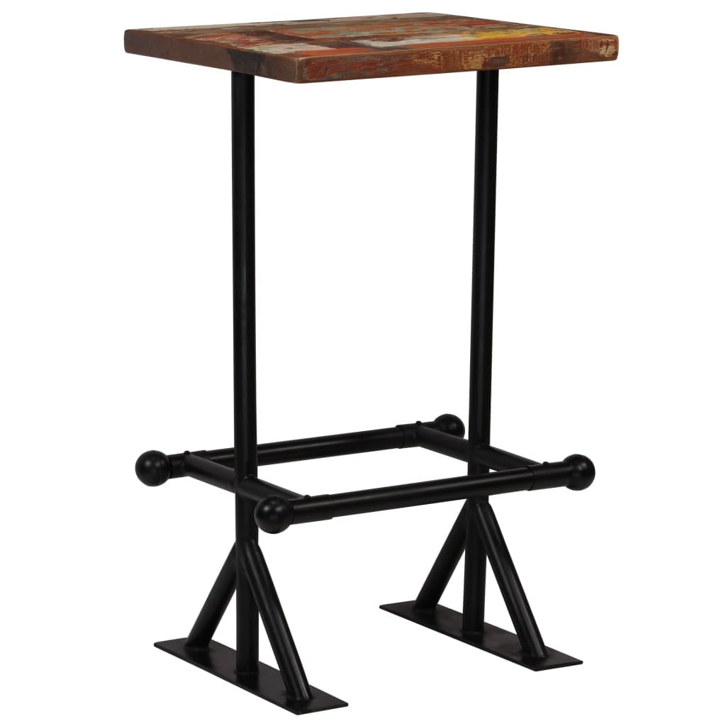 Bar Set 3 Piece Solid Reclaimed Wood Multicolor - Image 2