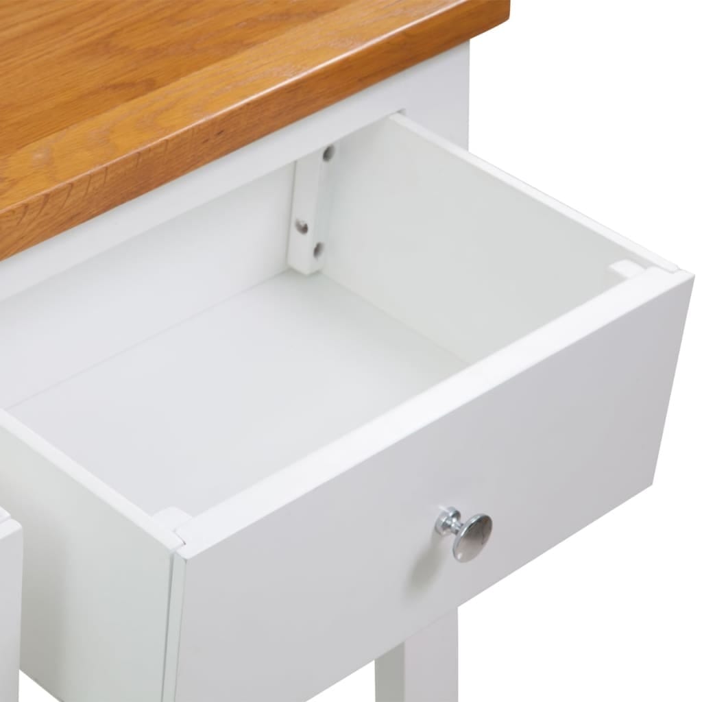 Console Table 32.7"x11.8"x28.7"Solid Oak Wood - Image 4