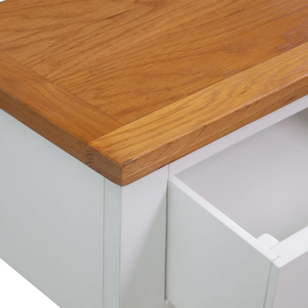 Console Table 32.7"x11.8"x28.7"Solid Oak Wood - Image 5