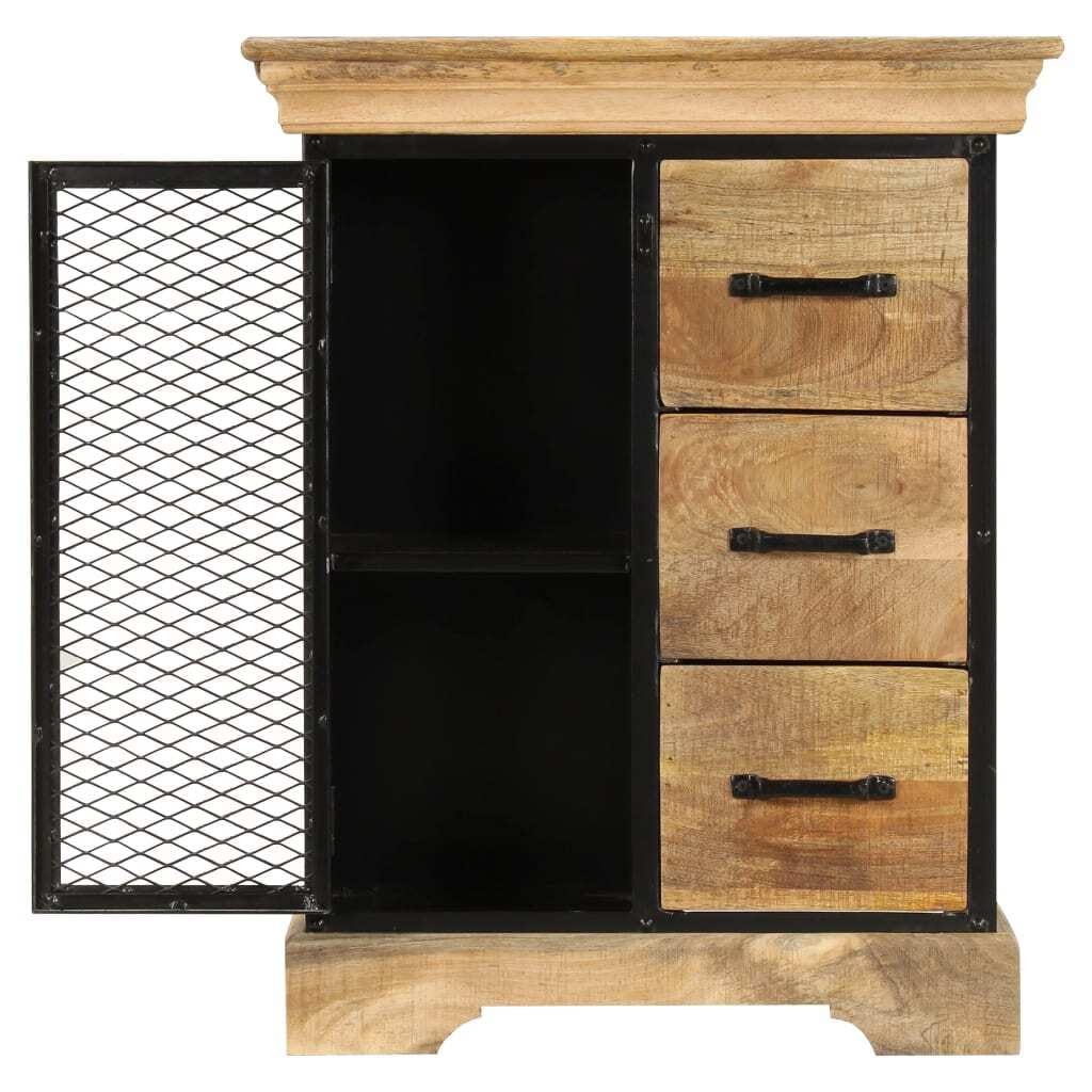 Sideboard 23.6"x11.8"x29.5" Solid Mango Wood - Image 4