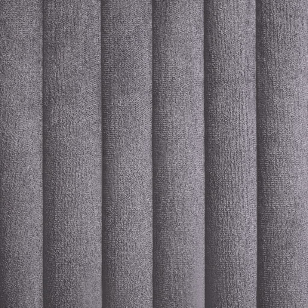 Dining Chairs 6 pcs Gray Velvet - Image 7