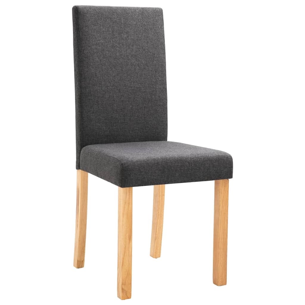 Dining Chairs 6 pcs Dark Gray Fabric - Image 3