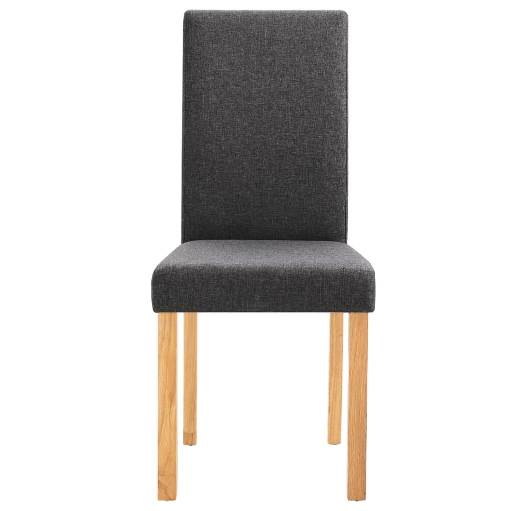 Dining Chairs 6 pcs Dark Gray Fabric - Image 4