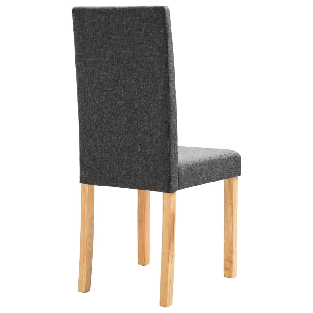 Dining Chairs 6 pcs Dark Gray Fabric - Image 6