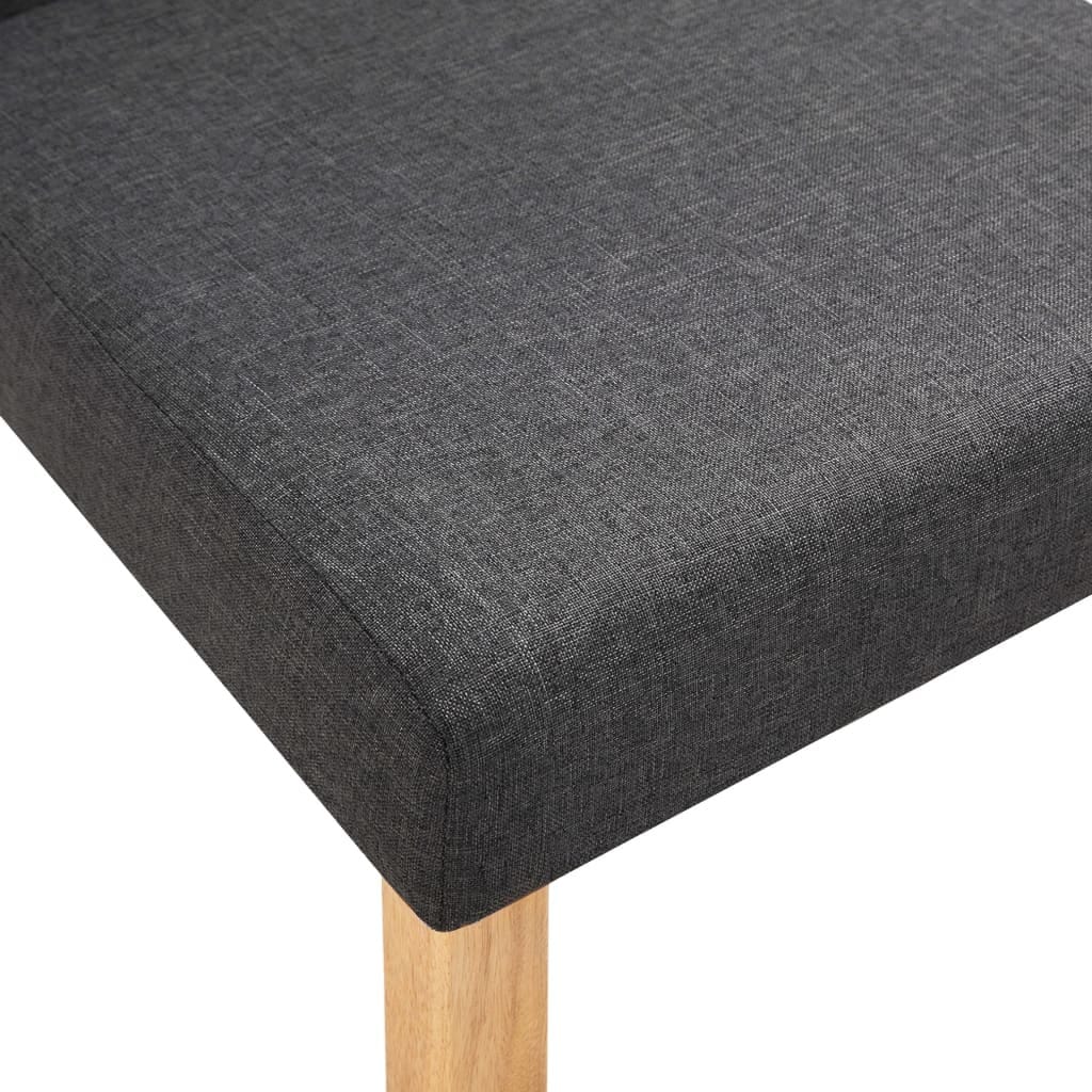 Dining Chairs 6 pcs Dark Gray Fabric - Image 7