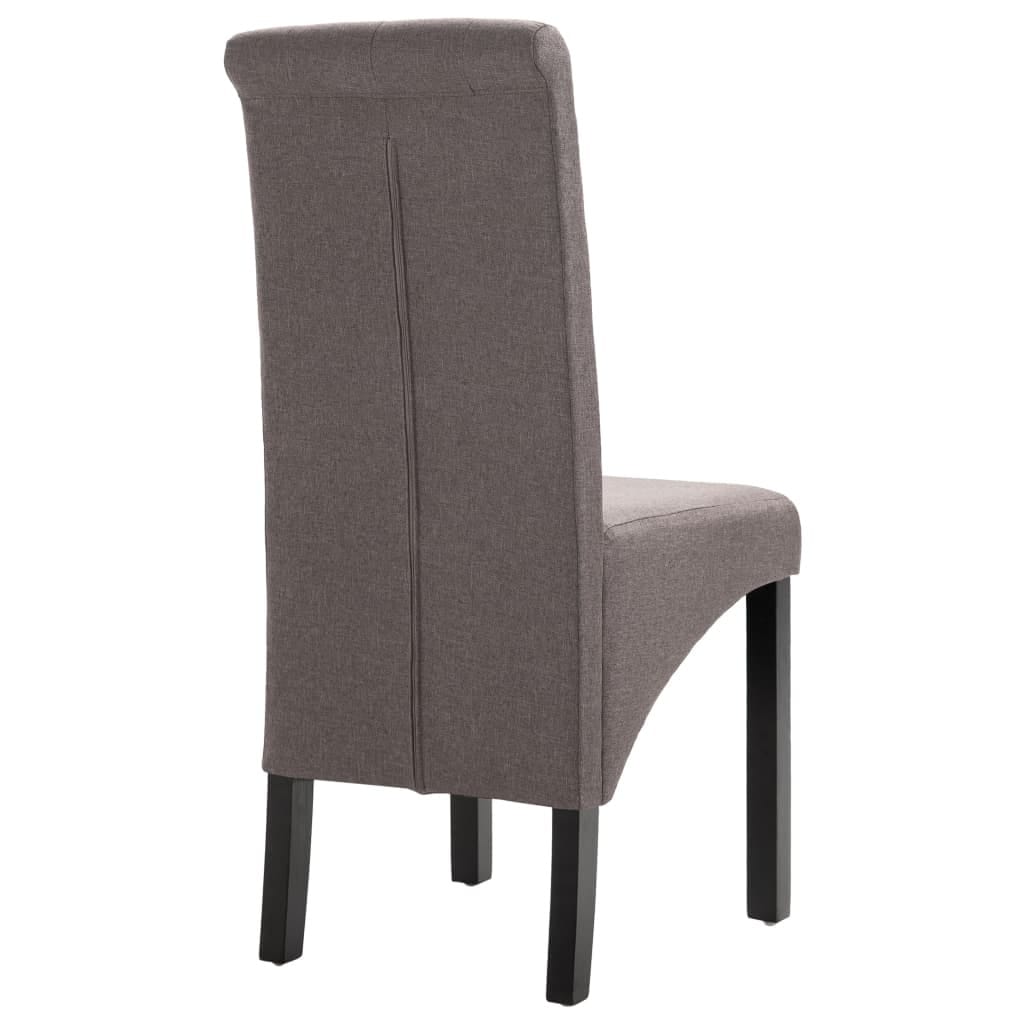 Dining Chairs 6 pcs Taupe Fabric - Image 5