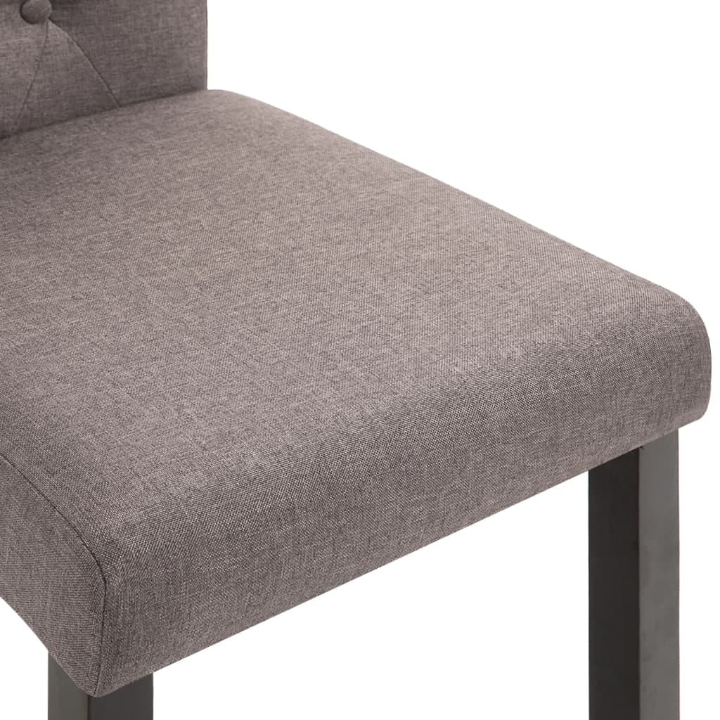 Dining Chairs 6 pcs Taupe Fabric - Image 6