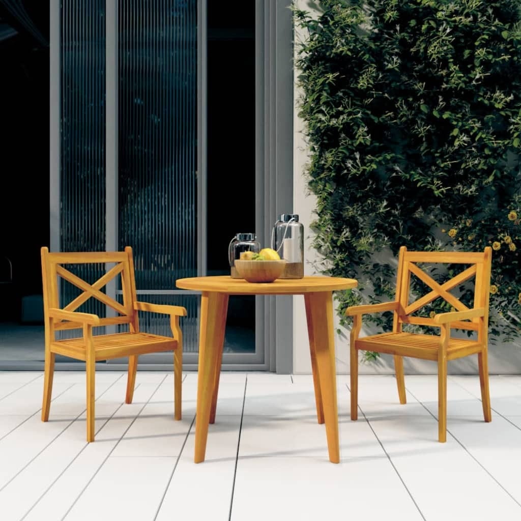  Garden Dining Set Natural wood Solid acacia wood Medium Durable