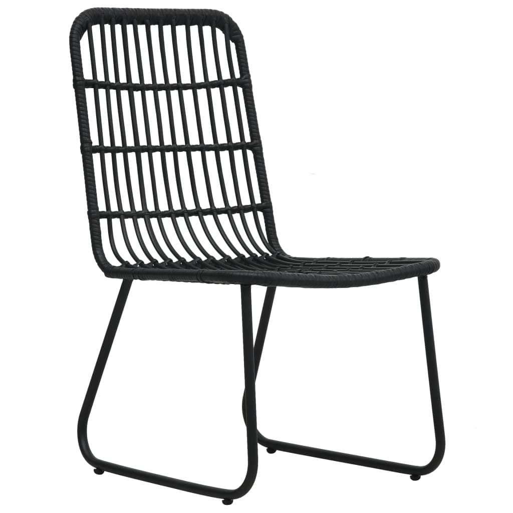 3 Piece Patio Dining Set Poly Rattan and Glass - Image 4