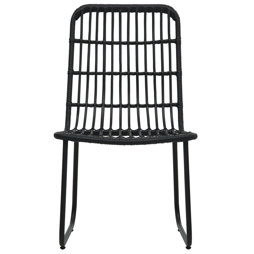 3 Piece Patio Dining Set Poly Rattan and Glass - Image 5
