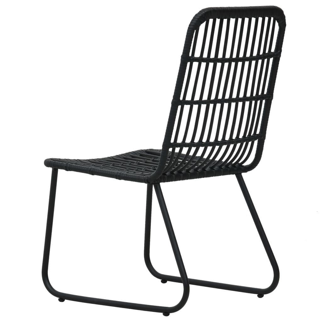 3 Piece Patio Dining Set Poly Rattan and Glass - Image 7