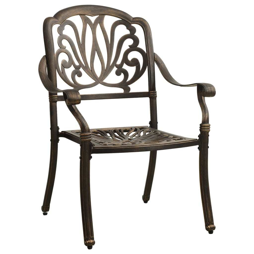 5 Piece Bistro Set Cast Aluminum Bronze - Image 3