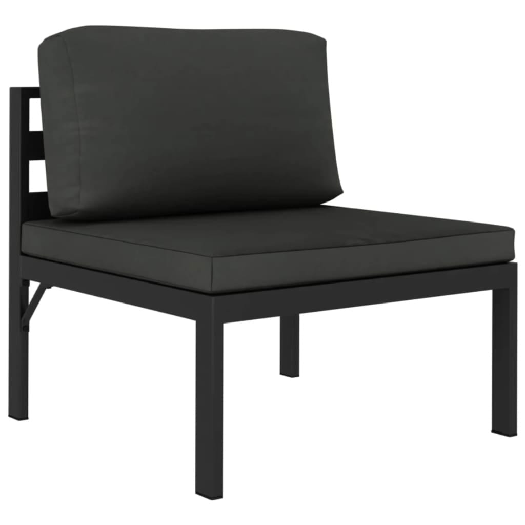8 Piece Patio Lounge Set with Cushions Aluminum Anthracite - Image 5
