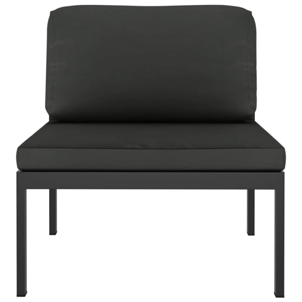 8 Piece Patio Lounge Set with Cushions Aluminum Anthracite - Image 6