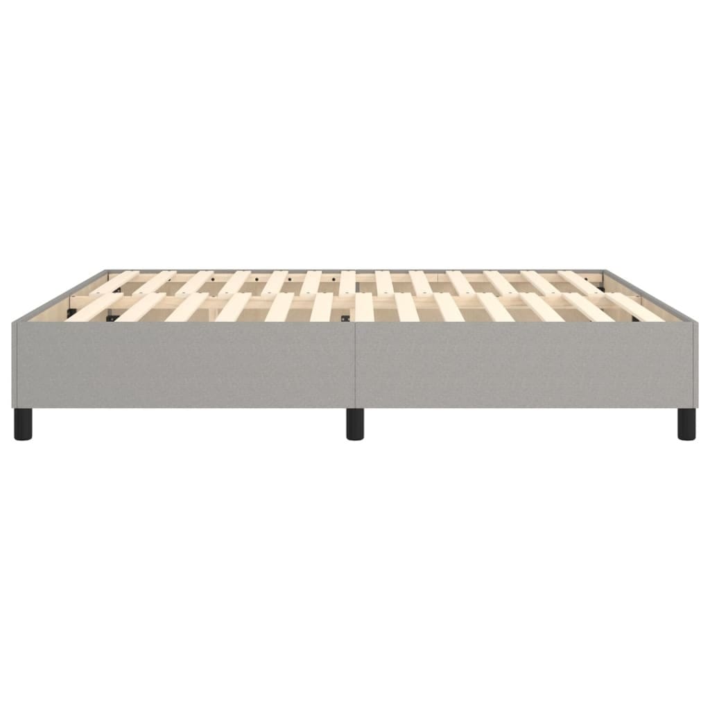 Box Spring Bed Frame Light Gray King Fabric (US Only) - Image 6