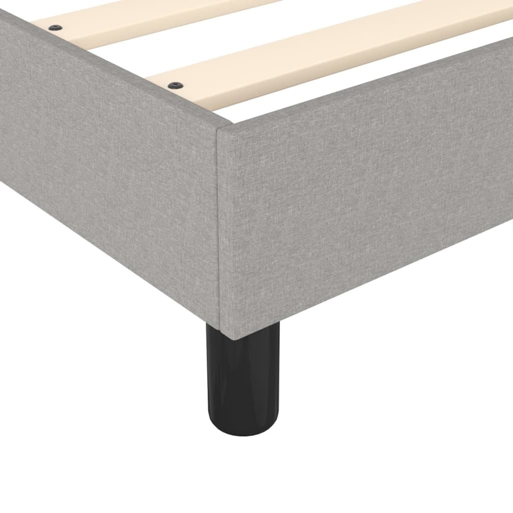 Box Spring Bed Frame Light Gray King Fabric (US Only) - Image 7