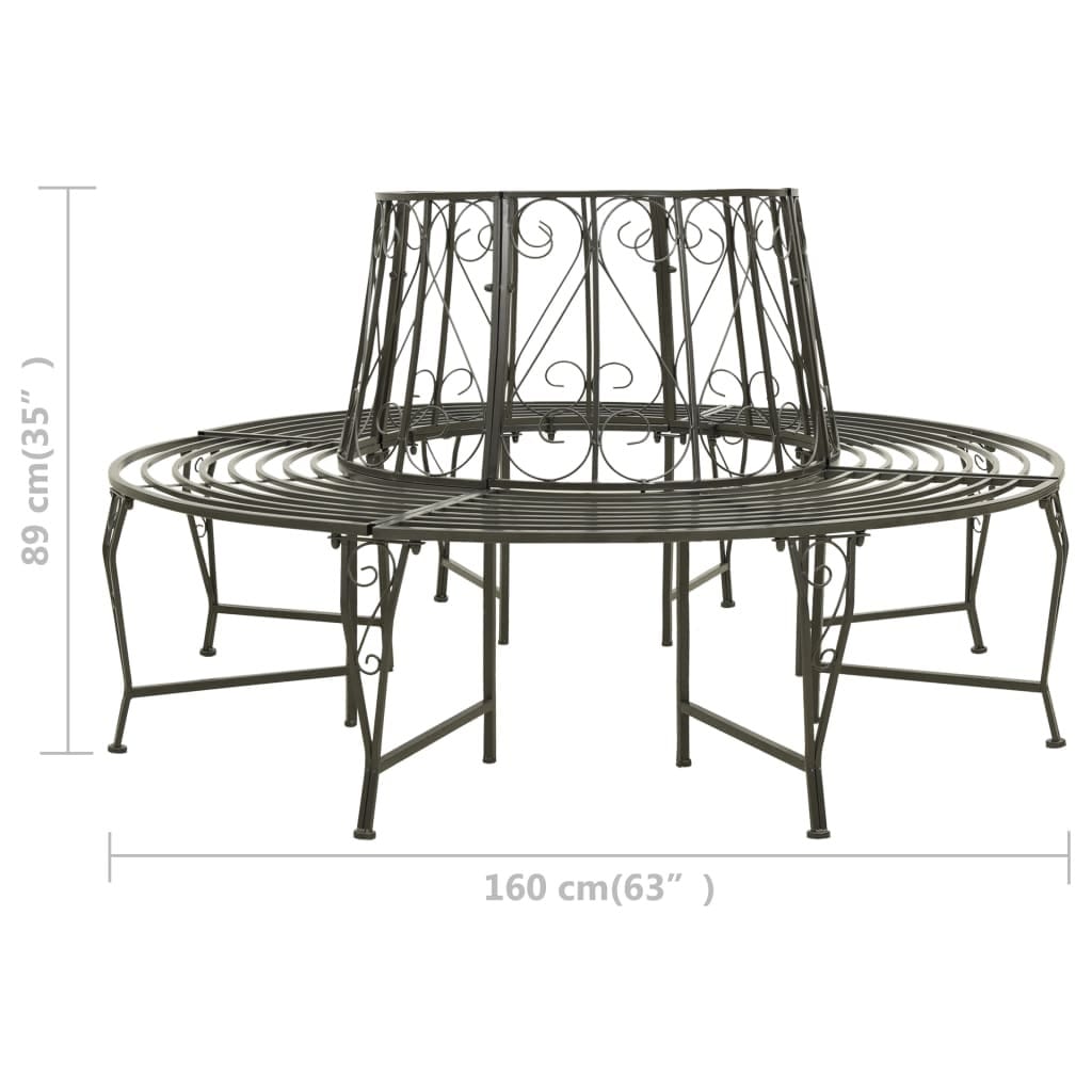 Patio Tree Bench 63" Steel - Image 7