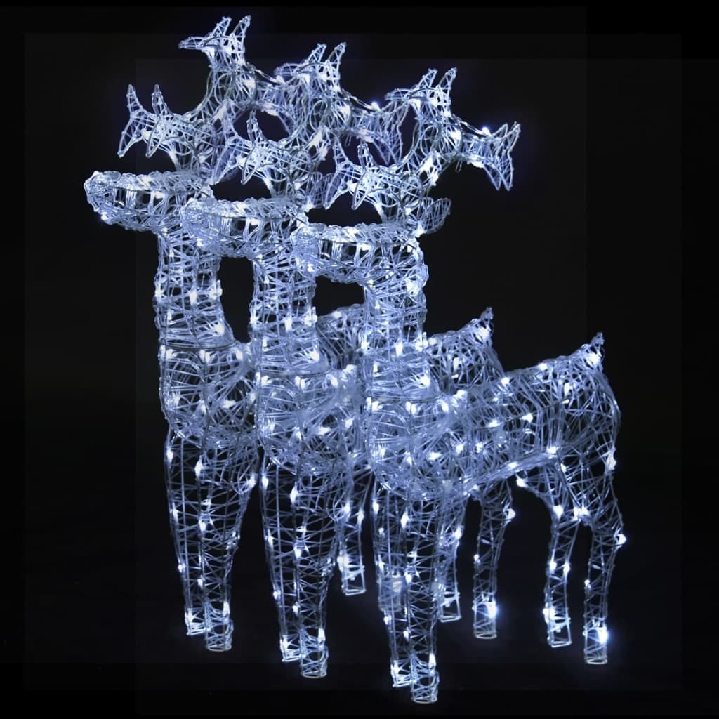 Reindeer Christmas Decorations 3 pcs 23.6"x6.3"x39.4" Acrylic - Image 2
