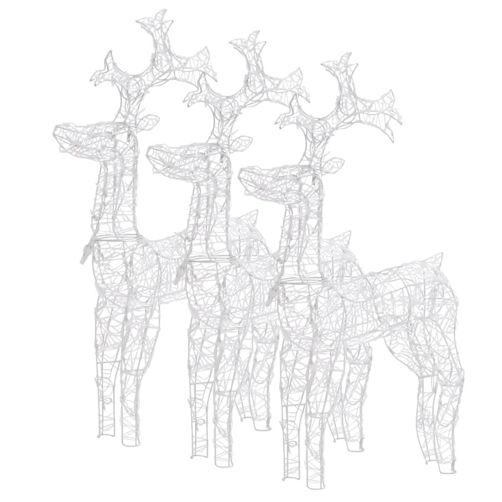 Reindeer Christmas Decorations 3 pcs 23.6"x6.3"x39.4" Acrylic - Image 4