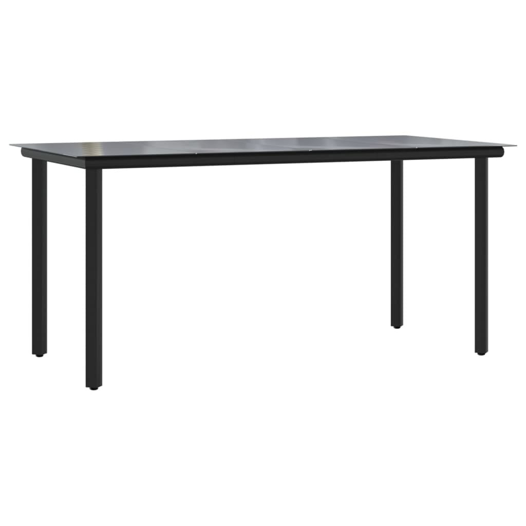 5 Piece Patio Dining Set Black Poly Rattan - Image 7