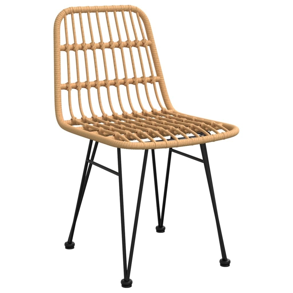 Patio Chairs 2 pcs 18.9"x24.4"x33.1" PE Rattan - Image 3