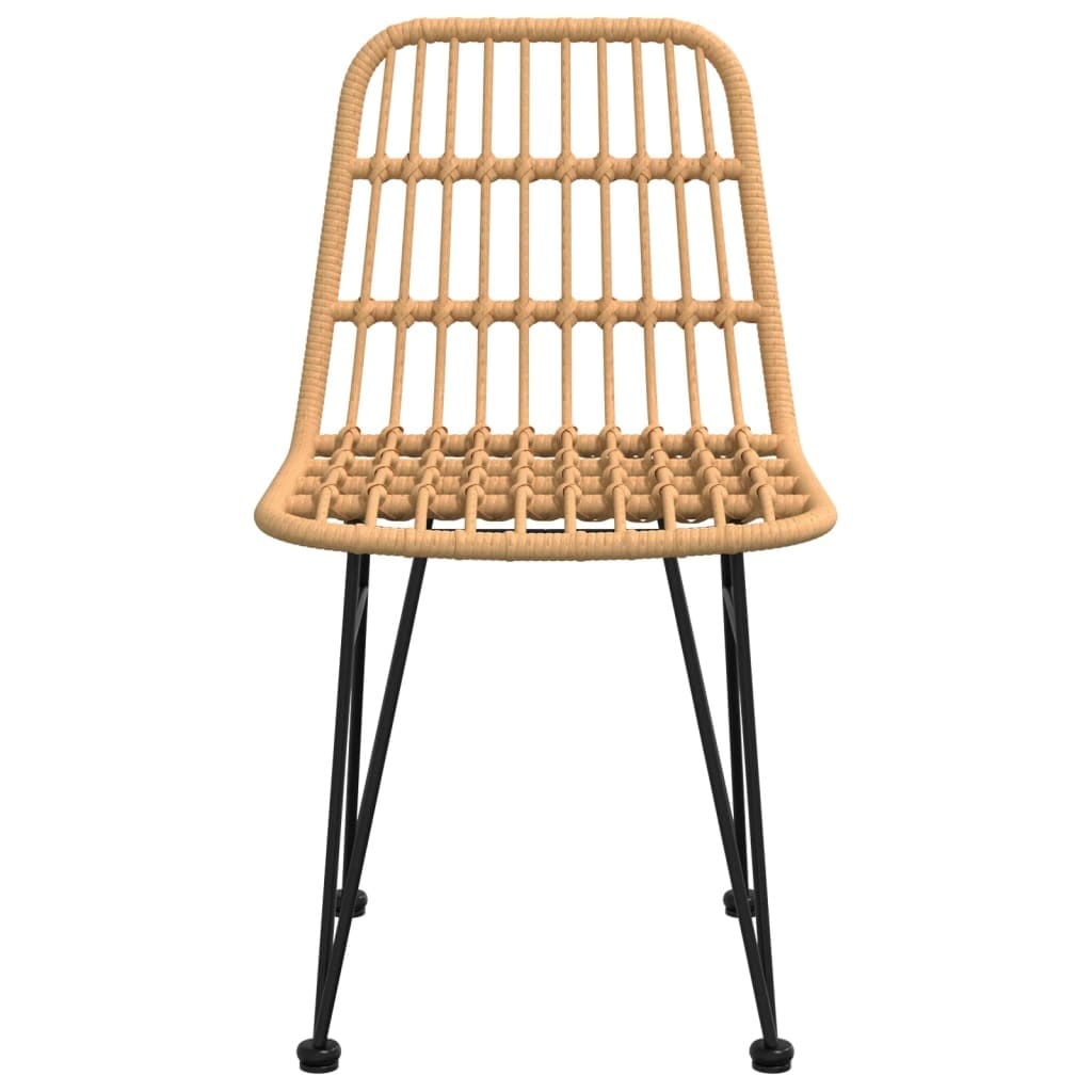 Patio Chairs 2 pcs 18.9"x24.4"x33.1" PE Rattan - Image 4