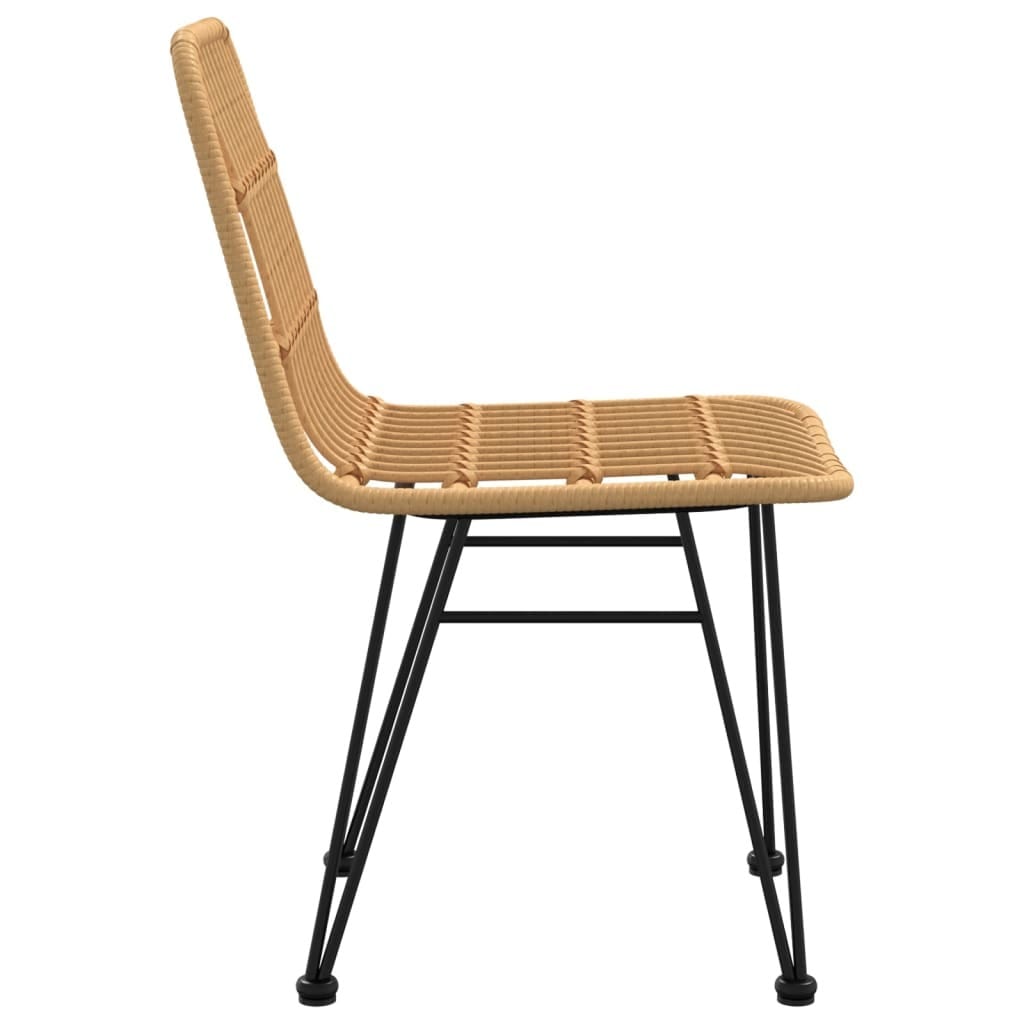 Patio Chairs 2 pcs 18.9"x24.4"x33.1" PE Rattan - Image 5