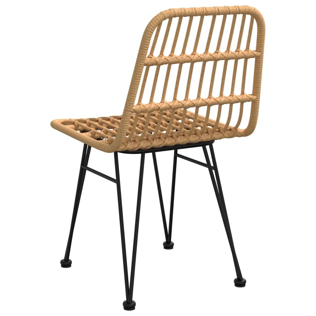 Patio Chairs 2 pcs 18.9"x24.4"x33.1" PE Rattan - Image 6