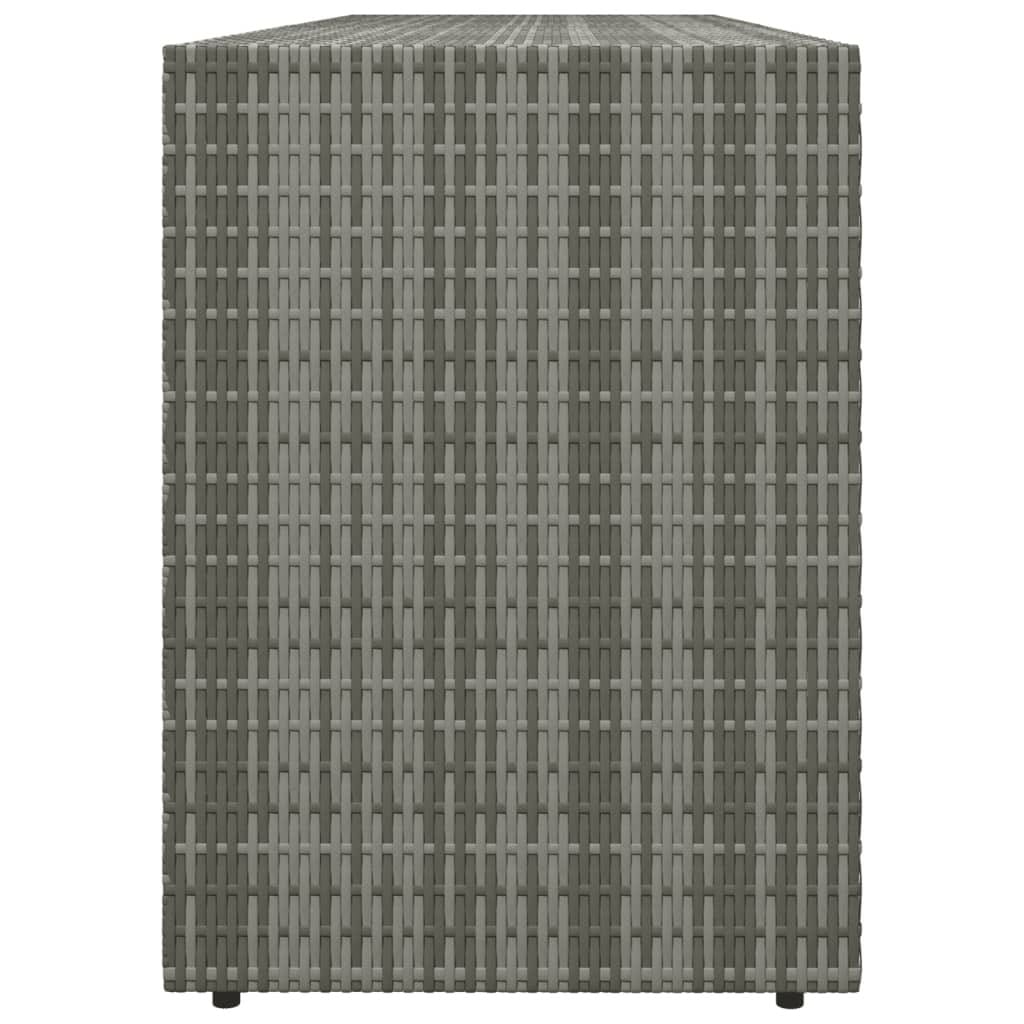 Garden Storage Cabinet Gray 78"x21.9"x31.5" Poly Rattan - Image 5