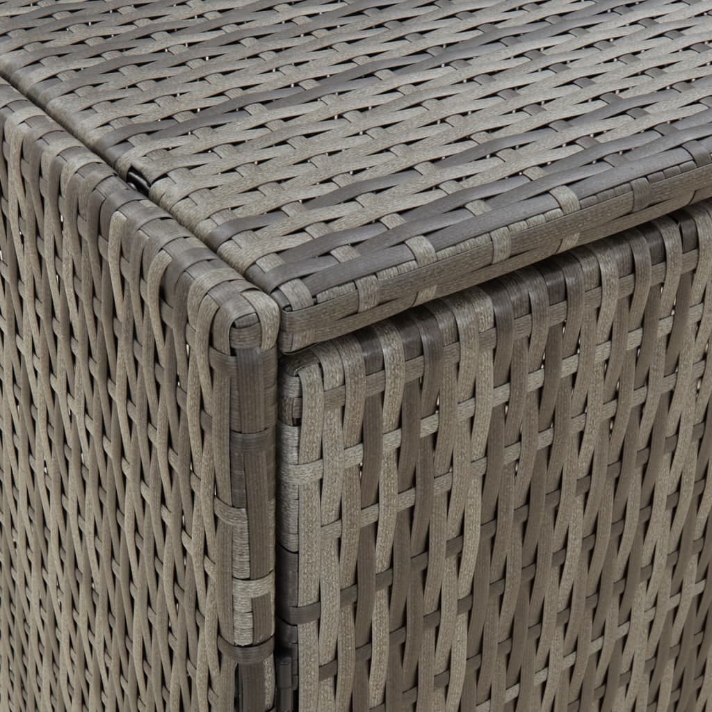 Garden Storage Cabinet Gray 78"x21.9"x31.5" Poly Rattan - Image 7