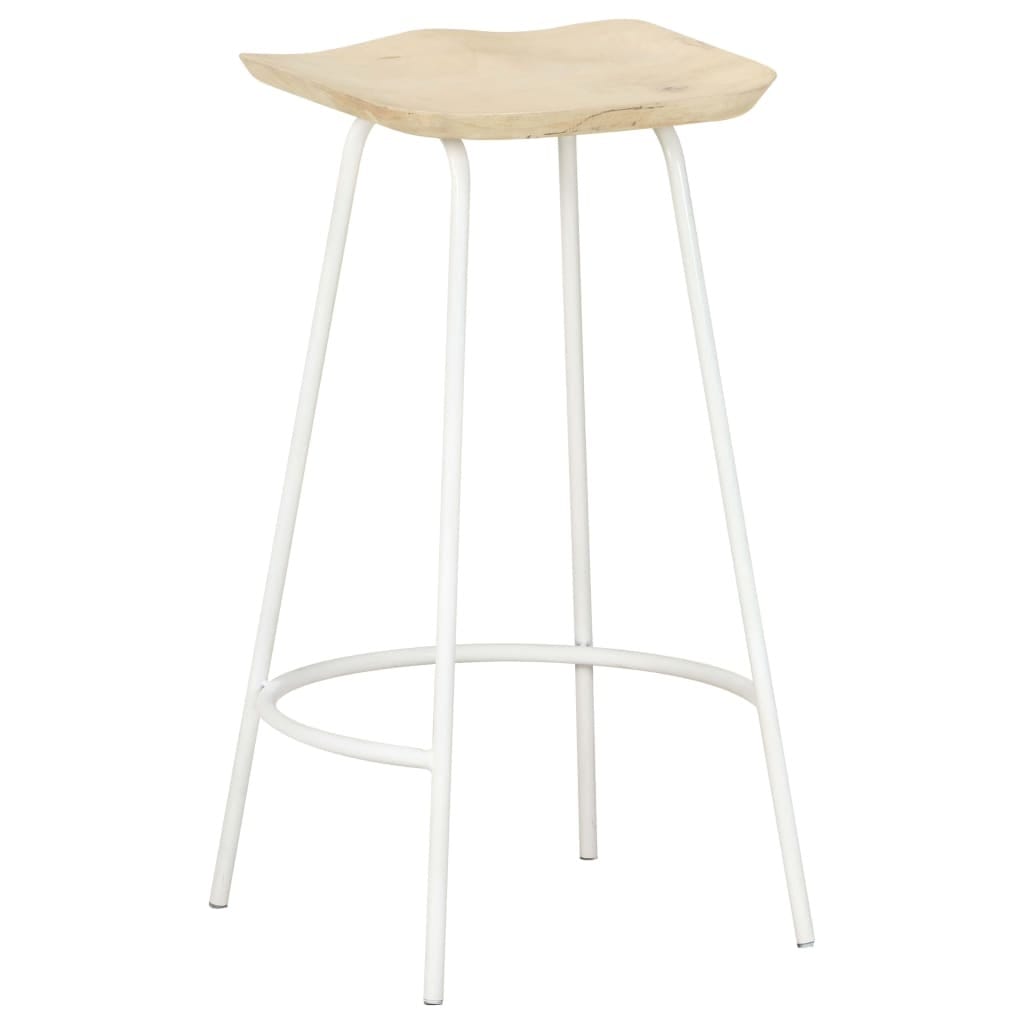Bar Stools 2 pcs Solid Mango Wood - Image 3